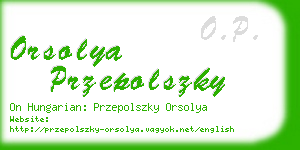 orsolya przepolszky business card